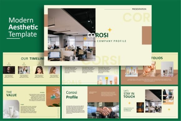 Corosi Aesthetic Powerpoint Template: Minimalist Design for Maximum Impact
