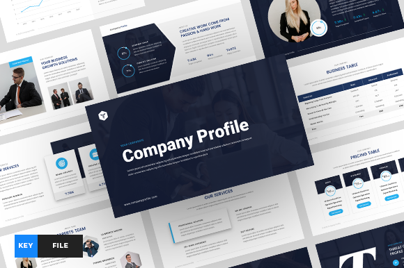 Elevate Your Brand with a Modern Company Profile Keynote Template