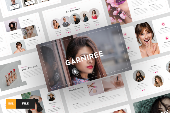 Garniree: The Beauty Cosmetic Google Slides Template