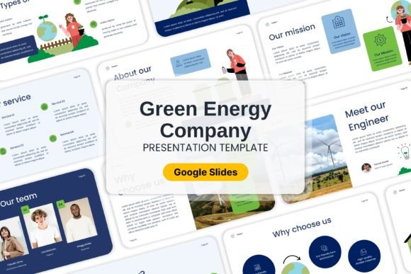 Green Energy Company Google Slides: A Template for Modern Pitching