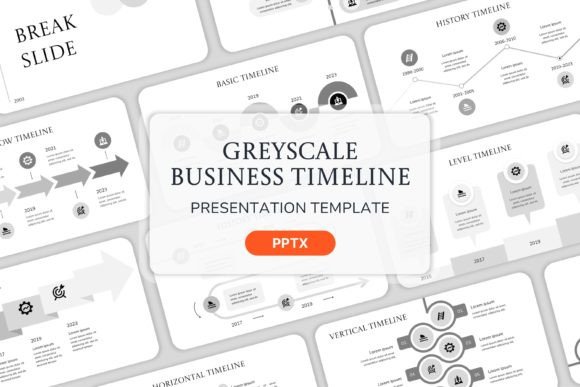 Greyscale Business Timeline: A Professional Powerpoint Template for Modern Presentations