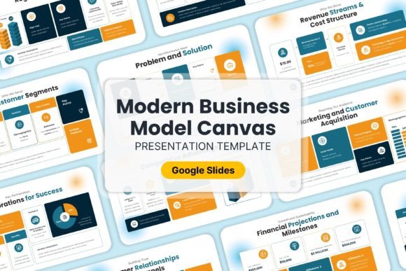 Modern Business Model Canvas - GSlides: Professional Creative Design