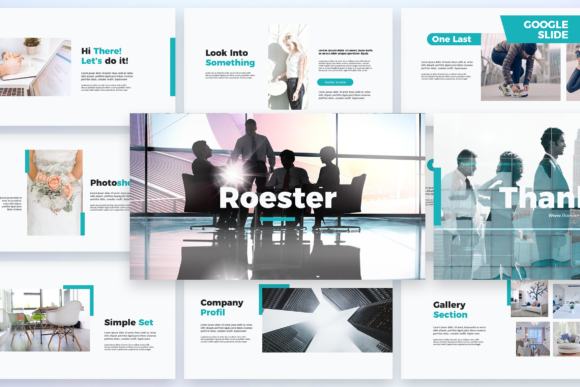 Roester Google Slides Template: A Modern, Minimalist Design Asset