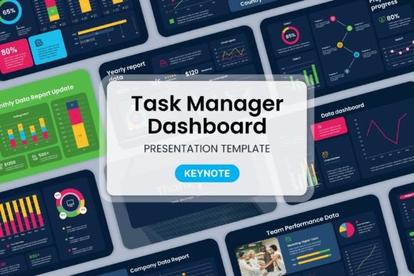 Task Manager Dashboard - Keynote: A Professional Creative Keynote Design