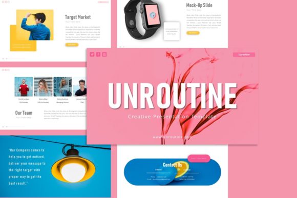 Unroutine Creative Presentation Template: A Designer's Toolkit